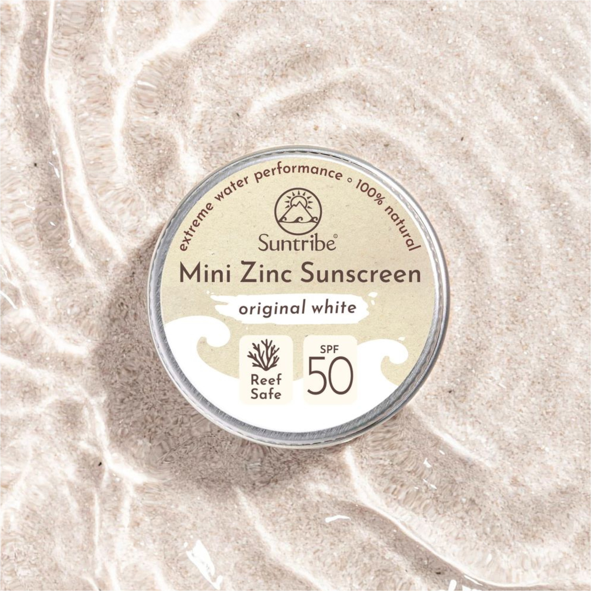 2026 Suntribe Organic Mineral Mini Zinc Tin SPF 50 STZTM - White